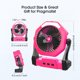thumbnail image 3 of Ventilador nebulizador portátil para exteriores, color rosa con luz LED, 3 of 9
