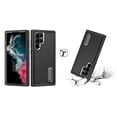 thumbnail image 2 of BD Combo Bundle Case for Samsung Galaxy S23 Case - (Black) Tough Rugged Protector Stand Cover with Screen Protectors, Premium Wireless Earbuds, TWS with Charging Case, 2 of 5