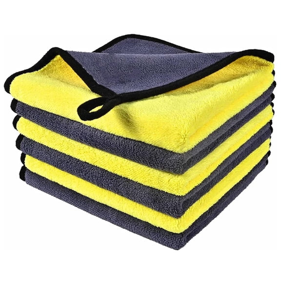 Microfiber Cleaning Cloths, Drying Towel, Thick and Quick Drying Towel, Multi-Purpose Reusable,Ultra Absorbent & Machine Washable - Double Side Towel (Pack of 1)