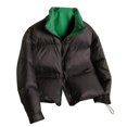 thumbnail image 1 of Parkas de manga larga para mujer, abrigo corto holgado de invierno, grueso y cálido, a la moda, de manga larga, 1 of 3