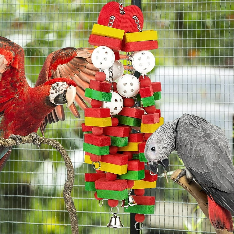 Holzlrgus Large Bird Parrot Toys for Cockatoos African Grey Macaws and Amazon Parrots Walmart