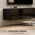 thumbnail image 4 of HOMCOM Floating TV Stand with Storage for 45, 55, 65in TVs, Black, 4 of 10