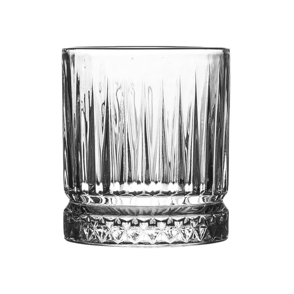 Diamond Stripe Whiskey Glasses, 8oz Old Fashioned Cocktail Glasses, Lead-free Scotch Bourbon Whiskey Tumblers
