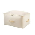 thumbnail image 1 of Bolsa de tela para edredón, asas reforzadas con cremallera, cesta para armario, almacenamiento de embalaje de gran capacidad, organizador de Almacenamiento y organización del hogar Estándar/Beige Injueey HA077321-01, 1 of 6