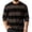 Brown, variant on Men's Stripe Sweater Crew Neck Long Sleeve Pullover