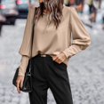 thumbnail image 5 of VUPSGEZ Womens Tops Solid Button Back Blouse Womens Tops Dressy Casual (Beige,L), 5 of 7