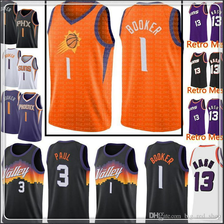 NBA_ jersey Men Basketball Jersey Women Devin Booker 1# Chris Paul 3# Mikal  Bridges 25# Deandre Ayton 22# Nash 13 City''nba''jerseys 