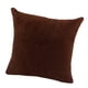 thumbnail image 1 of Fundas de almohada decorativas de terciopelo, fundas de cojín de gamuza suave y lisas para sofá Chocolate-45x45cm, 1 of 9
