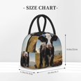 thumbnail image 2 of Yiaed Cute Prairie Cow Print Lunch Bag Adult Insulated Lunch Box, Leakproof Cooler Food Lunch Containers Reusable High Capacity Lunch Tote Bags-One Size, 2 of 6