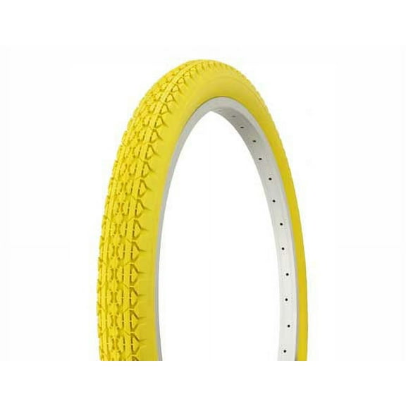 Tire Duro 24" x 2.125" Yellow/Yellow Side Wall lowrider bicycle tire, beach cruiser bike tire, cruiser bike tire