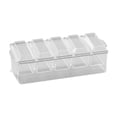 thumbnail image 1 of Condimento enfriado por hielo Servidor de contenedor Servidor de condimentos refrigerados de hielo resistente transparente 5 compartimento para el, 1 of 8