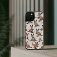 thumbnail image 3 of DistinctInk Hybrid (Acrylic / TPU) Clear Slim Fit Case for Apple iPhone 15 (6.1" Screen) - "Adorable Cartoon Kangaroos in Playful Poses", 3 of 8
