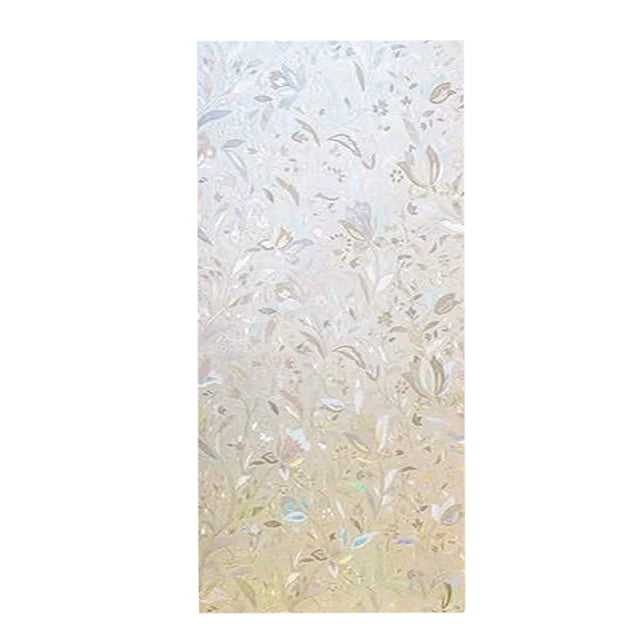 Película de ventana de vidrio esmerilado, pegatinas de ventana esmeriladas con patrón de tulipanes de 60cm de ancho para baño y oficina