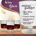thumbnail image 2 of Plastic Wine Glasses - 240 pcs Disposable Hard Plastic Clear Glasses - 8 oz Red Wine - Unbreakable Bulk Cups Cocktail Drinking Glass Party Supplies for Wedding, Birthday, and other Occasions, 2 of 6