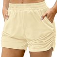 thumbnail image 1 of Pantalones cortos deportivos informales Augper para mujer con bolsillos sólidos, 1 of 7