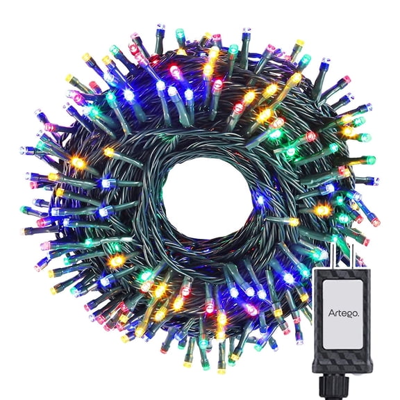 Luces serie 100 led interior exterior Decoración Navidad Artego  eventos bodas LED christmas string lights con temporizador Multicolor