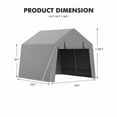 thumbnail image 6 of Shelter Storage Shed,Portable Garage Carport for Motorcycle,Boat, or Garden Tools,Bicycle Storage Shed with Roll-Up Zipper Door and Vent,Motorcycle Shelter with Waterproof PE Tarp, 6 of 7