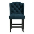 thumbnail image 4 of Furniture of America Freiden Tufted Nailhead Fabric Blue Counter Height Chairs (Set of 2), 4 of 7