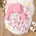 thumbnail image 2 of PatPat Floral Girl Dress Toddler Girl Clothes 2pcs Kid Sleeveless Dress and Long Sleeve Ruffled Cardigan Outfits Set, Pink, 4-5 Years, 2 of 6
