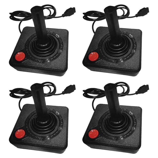 4X Controlador de Joystick para Juegos para 2600 Game Rocker Con Palanca de 4 Vías Y Botón de Acción Simple