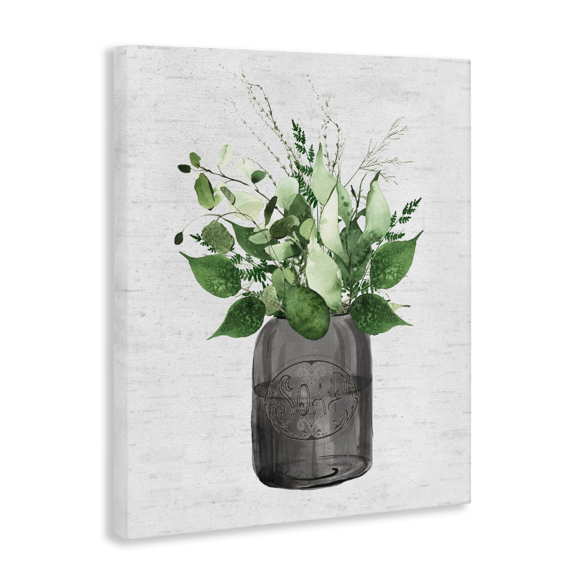 Vintage Soap Jar Herbs Canvas Wall Art, design by Lettered and Lined