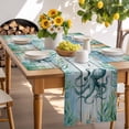 thumbnail image 6 of Placemats Set of 6, Octopus Place Mats Marine Life Compass Starfish Blue Wood Tablemats Washable Placemat Table Decoration for Kitchen Table Dinner Party Home Decor Indoor Outdoor 13x19 Inch, 6 of 9