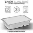 thumbnail image 4 of Stock Your Home Aluminum Pans with Lids (50-Pack) - 2 Lb Disposable Foil Takeout Containers, 4 of 7