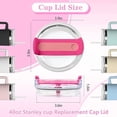 thumbnail image 2 of 4 Pack Tumbler Lid Replacement for 40 oz Stanley Cup, Spill Proof Clear Replacement Lids Fit for Stanley Travel Tumbler, Reusable Accessorie Cover Blue, 2 of 5