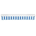 thumbnail image 4 of Awntech Full Cassette Left Motorized Patio Retractable Awning, Bright Blue/White Stripe, 4 of 7