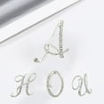 thumbnail image 3 of Diamond Water-Filled Letter Brooch - Alloy Initial Pin with Sparkling Gemstones for Jackets, Scarves & Fashion Accessories, 3 of 3