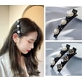 thumbnail image 4 of 5Pcs Three Butterfly Flower Pearls Side Hair Clip Double Layer Hair Clip Plastic Hair Bands Braided Hair Clips for Gifts for Women Girls, 4 of 5