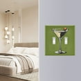 thumbnail image 4 of Yayeee Toggle Light Switch Wall Plate 3-Gang 6.37"x4.48" Decorative Outlet Cover, Light Black Martini, 4 of 7