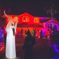 thumbnail image 4 of Modelo inflable de aire de Halloween, diseño de escena luminosa con cabeza de fantasma blanco de terror y calabaza, decoraciones para festivales de fantasmas, 4 of 5