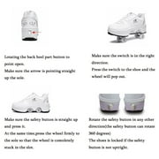 Kofuboke WK WHITE 40 Unisex Outdoor Sports Skating Invisible Roller Skates, White