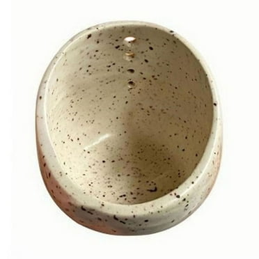 Summercome Pottery Herb Stripper Bowl, 2025 New Herb Stripper Bowl Ceramic, Handmade Herb Stripper Tool for Dishwasher and Microwave (Imperfect Speckled)