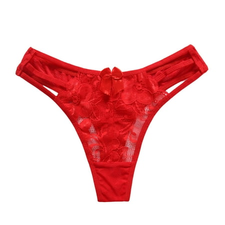 Xiaoxatg Sexy Panties for Women Women Underwear Thongs Lace Panties G String Thong Stretch Ladie Brief Underwear Big Pads for Women plus Size