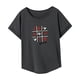 thumbnail image 4 of Camiseta de mujer de verano transpirable con cuello redondo para la calle, oficina, compras, mujer XL, 4 of 7