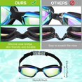 thumbnail image 4 of 6 Pack Swim Goggles for Adult Anti Fog Swimming Glasses with Ear Plugs Nose Clip No Leaking Full Protection Goggles, 4 of 5