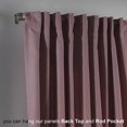 thumbnail image 5 of 3S Brother's Extra Long Room Darkening 240" Length Faux Velvet Rose Pink Curtain Drapes - Hanging Back Tab 5-25 Feet Custom Made ( 1 Panel ) - Made in Turkey (100"Wx240"L), 5 of 5