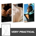 thumbnail image 3 of RENACLIPY 2ensemble Robe Fermeture Éclair Aide Portable pour Diverses Capacités Plastique Métal Blanc 11.8X0.7X0.7In, 3 of 8