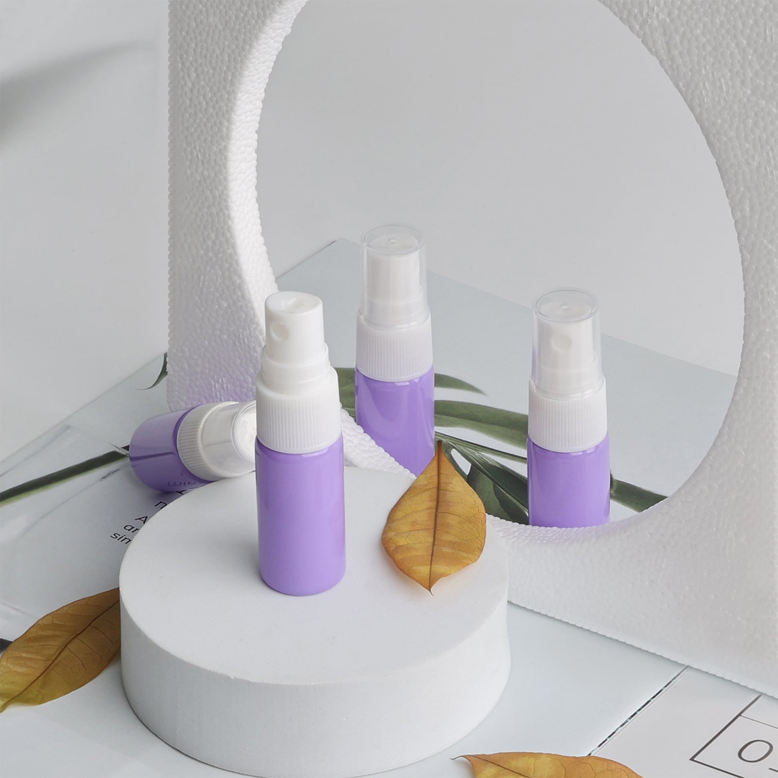 Glass Spray Bottle 40pcs 10ml Small Empty Refillable Travel Fine Mist Sprayer Bottle, for Cleaning, Aromatherapy Dispenser Purple