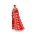 thumbnail image 4 of Red Georgette Heavy Embroidery Work Saree, Traditional Clothing for Women, 4 of 5