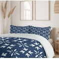 thumbnail image 6 of Ambesonne Asian Duvet Cover Sets, Modern Flower Petals Motif, 2-Queen, Dark Sky Blue and White, 6 of 7