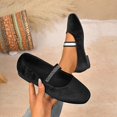 thumbnail image 5 of Hinvhai Women's Square Toe Ballet Flats Dressy Mary Jane Shoes Comfortable Casual Slip-Ons Ballerina Flat Shoes Black 5.5(36), 5 of 9