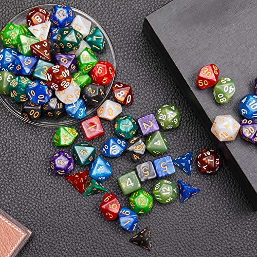 Ancient Deer ancientdeer dnd dice set 7 pieces d&d pure copper hollow  polyhedral dnd dice w/ gift box & dice bag for dnd game rpg explorer