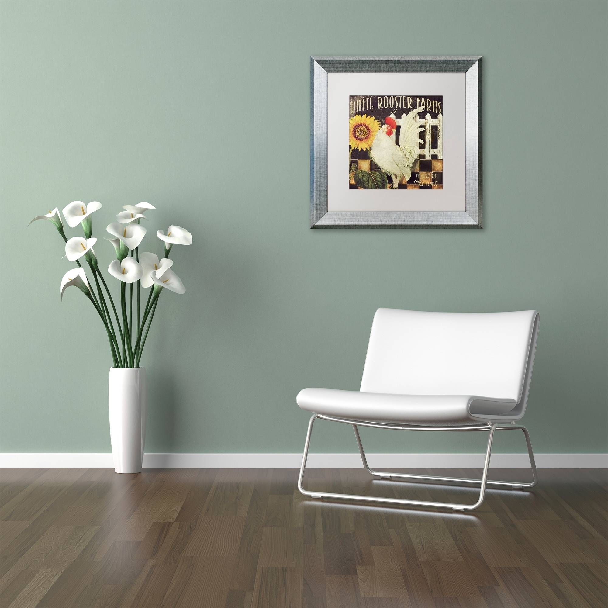 Trademark Fine Art "Vermont Farms I" Canvas Art by Color Bakery White Matte, Silver Frame