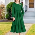 thumbnail image 2 of EnJoCho Girls Summer Maxi Dress Girls Spring Long Sleeve Dresses Girl Casual Maxi Dress with Pockets Kids Formal Party Dress Ruffle Hem Loose Dresses, 2 of 7