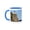 Blue/White, variant on 3drose, Minnesota, Lake Superior North Shore, Split Rock Lighthouse, 1910, 11oz Two-tone Yellow Mug