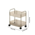 thumbnail image 2 of Estante Carrito de almacenamiento rodante de 3 niveles con ruedas,organizador de plástico multicolor para cocina,baño,oficina y sala de estar (1 pieza) Rkxzt, 2 of 6