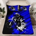 thumbnail image 2 of Castle Fairy Motorcycle Motocross 3pcs Twin Sheet Sets,Extreme Sport Twin Fitted Sheet,Graffiti Splash Breathable Flat Sheet,Luxury Boys Bedroom Decor, 2 of 7